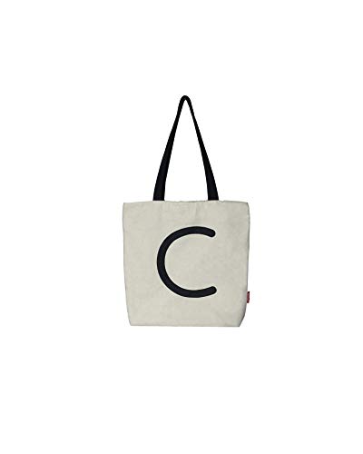 Hello-Bags. Canvas-Einkaufstasche. Außen: 100 % Baumwolle. Inklusive Reißverschluss, Futter und Innentasche. Verpackt in einem KRAFT Geschenkumschlag. Modell: „C“. Farbe: Ecru / Schwarz. von hello-bags