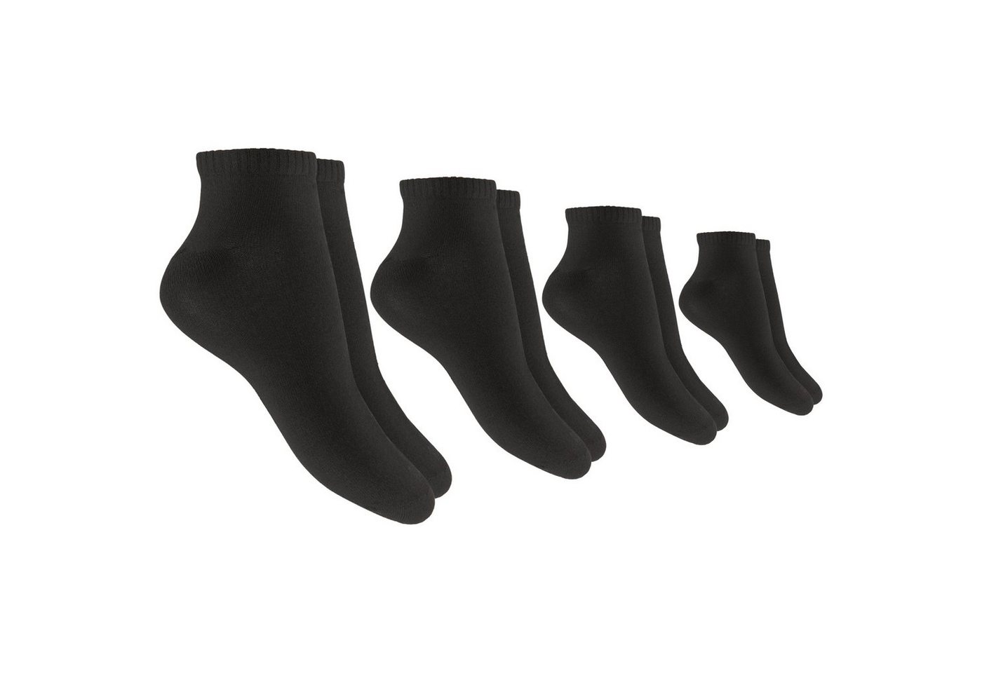 hemmy Fashion Sneakersocken (4-Paar, 4 Paar) Sneaker - Damensocken (4 Paar) Basic Socken Schwarz", Größe: 35-38 mit komfortablem Rippbündchen, hoher Baumwollanteil" von hemmy Fashion