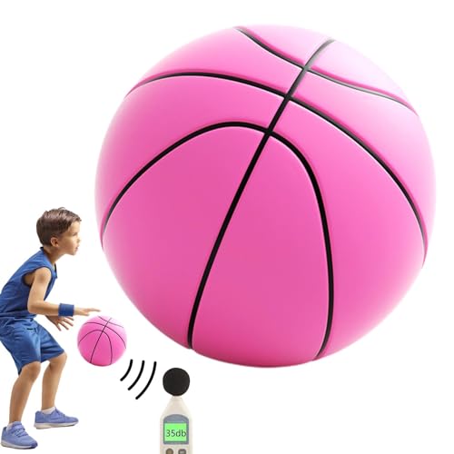 higyee Stilles Basketball-Dribbling im Innenbereich,Leiser Basketball | 3D Soft Basketball Ball Silent Ball,Mute Basketball, High-Density-Schaumstoffball für Kinder, Jugendliche und Erwachsene zum von higyee