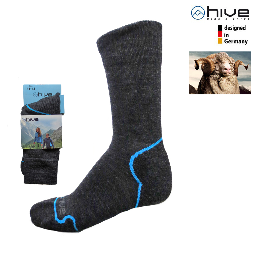 HIVE - MERINO Trekking Outdoor Wandersocken - Made in EU von hive