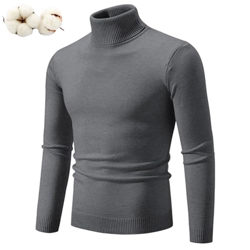 hnomrsk Warmer Rollkragenpullover für Herren, Kaschmirpullover für Herren, langärmelige, weiche, warme, (Large,1pcs-c) von hnomrsk