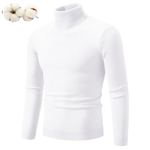 hnomrsk Warmer Rollkragenpullover für Herren, Kaschmirpullover für Herren, langärmelige, weiche, warme, (X-Large,1pcs-a) von hnomrsk