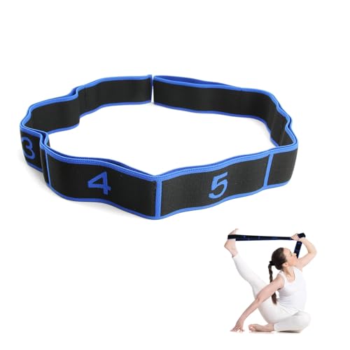 hoeslaw Yoga-Gummiband, perfekt für Stretching und Physiotherapie, 8 Multi-Loop-Stretch-Bänder für Damen und Herren, Heimtraining, Übung, Pilates und Gymnastik von hoeslaw