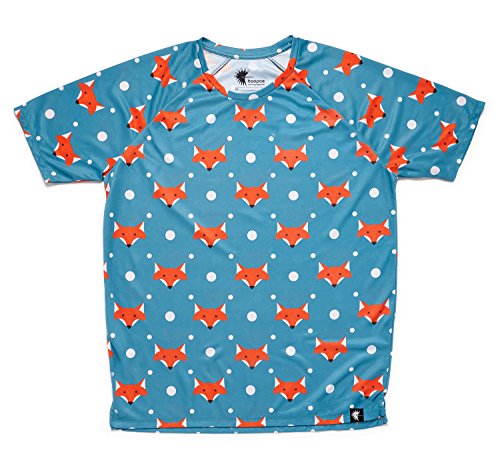Running Shirt Original lustiger Mann, Kurzarm, Gym #FoxBlue Größe M von hoopoe running apparel