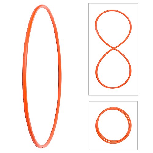 Faltbarer Hula Hoop, HDPE-20mm, Orange, Ø100cm von hoopomania