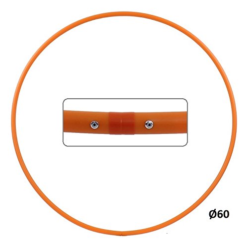 HOOPOMANIA Hula Hoop Rohling 16mm [60cm - orange] – Kleiner Hula Hoop aus robustem HDPE von hoopomania