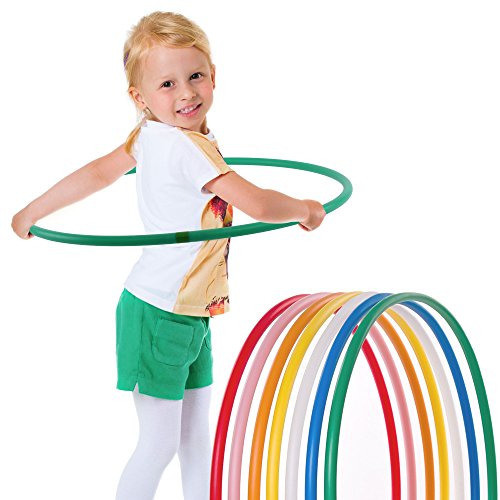 HOOPOMANIA Kinder Hula Hoop Reifen einfarbig [Ø60cm - grün] Hula Hoop Kinder ab 3 Jahre von hoopomania