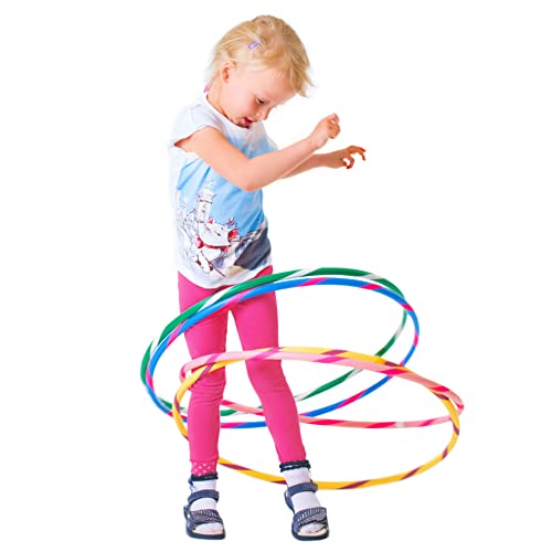 HOOPOMANIA Bunter Kinder Hula Hoop [Ø60cm – orange-blau] Gymnastikreifen Kinder ab 3 Jahre von hoopomania