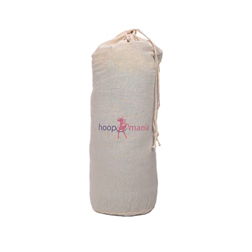 HOOPOMANIA Hulahoop Tasche aus 100% Baumwolle in weiß – Hula Hoop Beutel für unterwegs von hoopomania