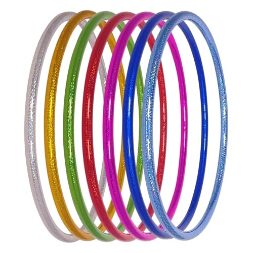 hoopomania Kinder Hula Hoop Reifen mit Hologramm Muster, Ø70cm, Türkis von hoopomania