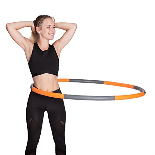 HOOPOMANIA Weight Hoop [1,5 kg] Fitnessreifen für Erwachsene in orange – Anfänger Hoop von hoopomania