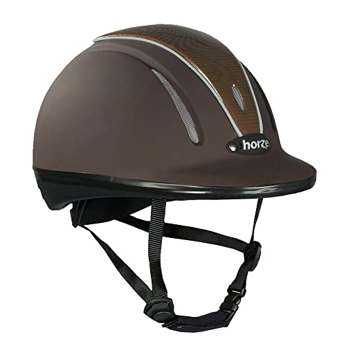 horze Pacific Reithelm Verstellbarer Helm VG1 Defenze, Braun/Braun(BR/BR), XS-S von HORZE