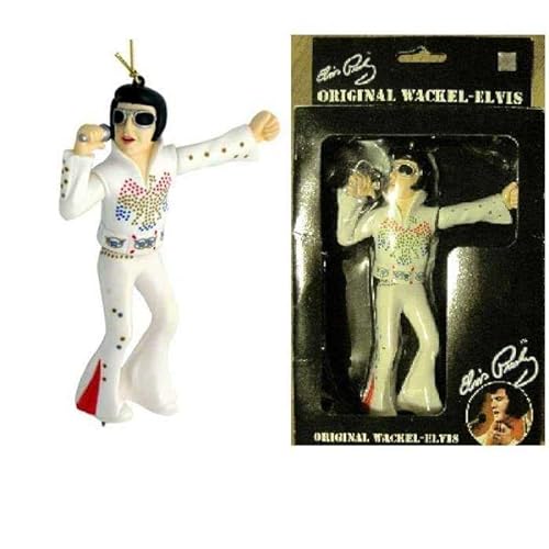 hotrodspirit – Figur Elvis Tanzender für Rückspiegel (weiß) Collector von hotrodspirit