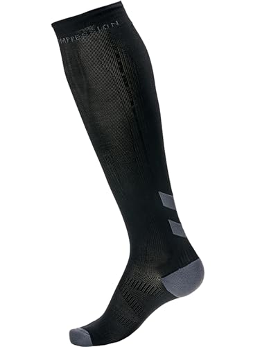 HUMMEL Elite Compression Sock, Black/Asphalt, 1 von hummel
