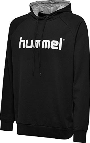 Hummel Herren Hmlgo Cotton Logo Kapuzenpullover, Black, XXL von hummel