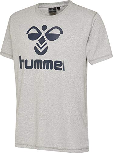 Hummel Herren T-Shirt Classic Bee Tee, Grau(Grey Melange / Black), S, 08-467-2006 von hummel