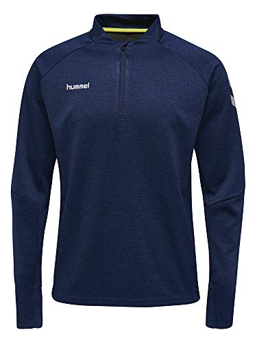 Hummel Herren Tech Move Half Zip Sweatshirt, Marine Melange, XL von hummel