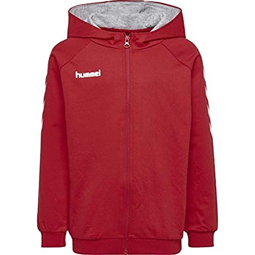 Hummel Unisex Kinder Hmlgo Kids Cotton Zip Hoodie Kapuzenjacke, Rot (True Rot), 176 von hummel