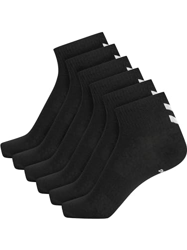 Hummel Unisex Socken Chevron 6-Pack Mid Cut Socks 213252 Black 46-48 von hummel