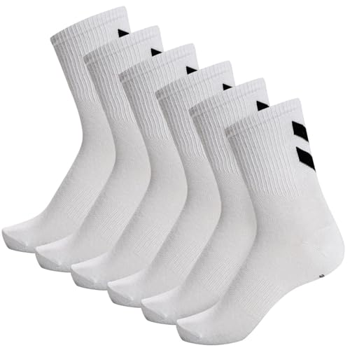 hummel Unisex Hmlchevron 6-pak sokker Sock, Weiß, 36/40 EU von hummel