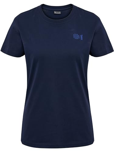hummel Damen Hmlcourt Cotton T-shirt S/S Woman T Shirt, Marine, XXL EU von hummel