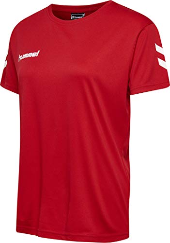 HUMMEL Weiblich CORE Poly Tee Woman S/S T-Shirts, True RED, XS von hummel