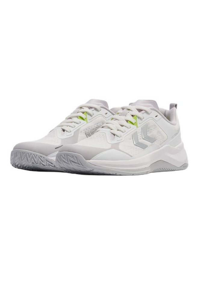 hummel Hallen-Indoorschuhe HB Powerstrike Pro (Handball) weiss/grau Herren Badmintonschuh von hummel