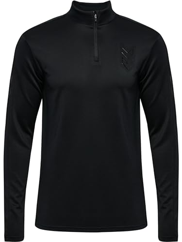 hummel Hmlactive Pl Half Zip Herren Multisport Sweatshirt Mit Kurzem Reißverschluss Mit Beecool Technologie von hummel