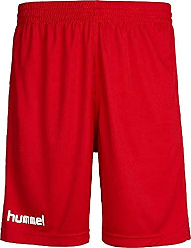 hummel Jungen Sporthose Kurz-Core Poly Shorts-Trainingshose Herren Hohe Bewegungsfreiheit-Laufshorts, True Red Pro, 116-128 (S) von hummel