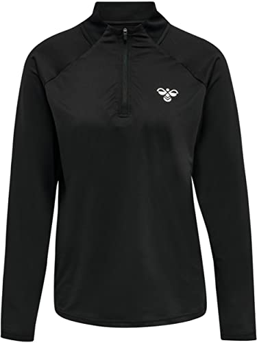 hummel Women's hmlGG12 Training 1/2 Zip Sweat Woman Sweatshirt, Black, XL von hummel