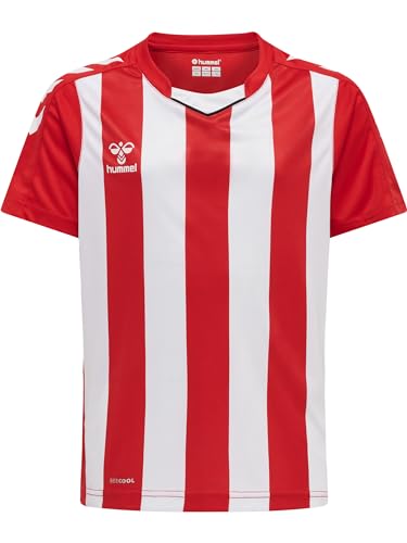 hummel hmlCORE XK Striped Jersey S/S Kids, True RED/White, 116 von hummel