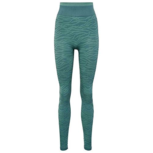 hummel Damen Hmlmt Saga Seamless Mw Tights Leggings, North Atlantic/Blue Surf Melan, S EU von hummel