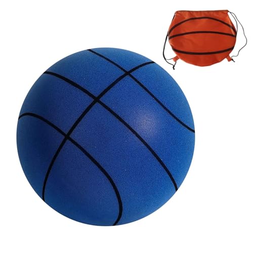 hunpre Silent Basketball, 2024 Neue Leichte Low Noise Basketball Schaum Sportbälle, Indoor Training Ball für Kinder Indoor Aktivitäten (21cm, Dunkelblau) von hunpre