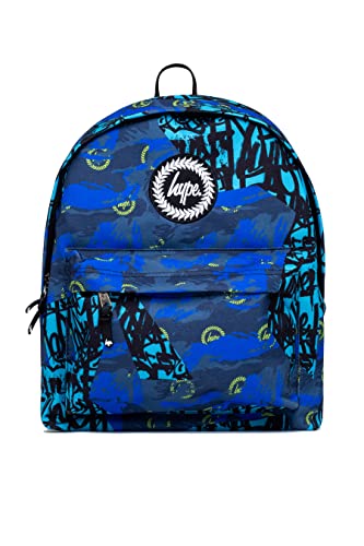 hype Tyler-Rucksack mit Wappen, Unisex, Blau, schwarz/blau, Einheitsgröße, Casual von hype