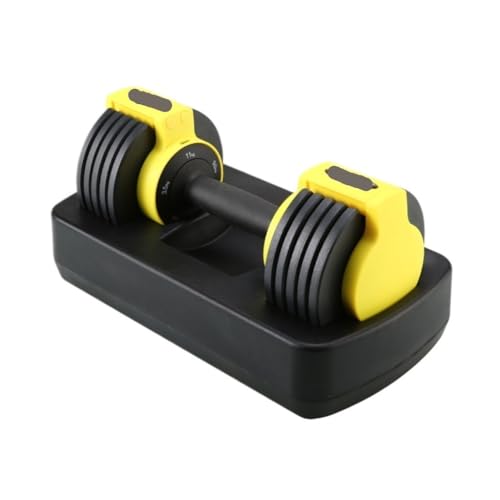 Hantel 11 Kg 6-Gang-Haushalts-360-Grad-drehbares, Verstellbares Hantel-Herren-Trainings-Fitnessgerät Dumbbell (Color : Yellow, Size : 11KG) von hytway