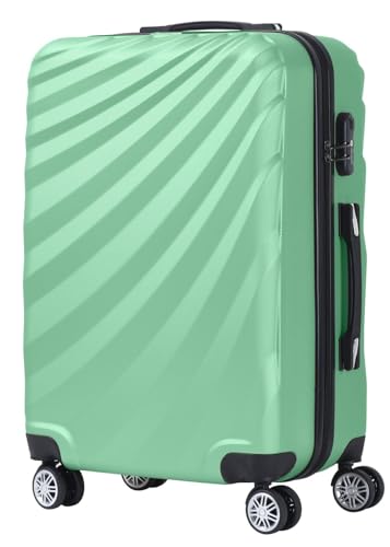 i INDIVITEM'S XHA098 Koffer Hartschalenkoffer Reise Trolley Bag ABS Größe XL Light Green von i INDIVITEM'S