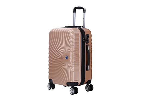 i INDIVITEM'S XHA137 Koffer Hartschalenkoffer Reise Trolley Bag ABS Größe L Gold von i INDIVITEM'S