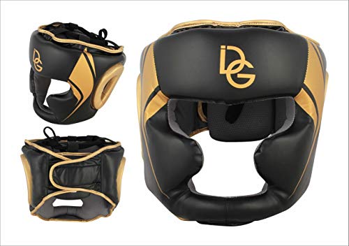 Deba® Kopfschutz Leder Boxing Kampfsport Head Guard MMA Boxen Kickboxen (L) von iDG DEBA