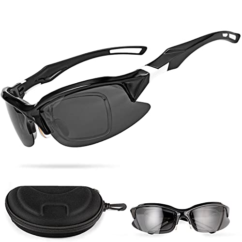iECO Fahrradbrille für Herren Damen - Sportbrille UV400 Schutz, Winddicht Fahrrad brillen für MTB, Rennrad, Sport von iECO