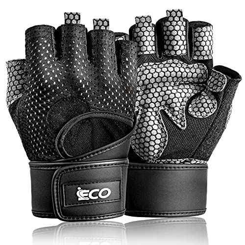 iECO Fitness Handschuhe Trainingshandschuhe für Krafttraining, Bodybuilding, Kraftsport, Crossfit Damen&Herren von iECO