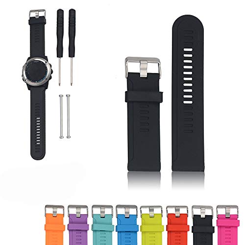 iFeeker Für Garmin D2 / Fenix / Fenix2 / Fenix3 / Fenix3 HR/Quatix / Quatix3 / Tactix Sport GPS Smart Watch Ersatzband, Soft Silikon Strap Ersatz Uhrenarmband für Garmin Smartwatch von iFeeker