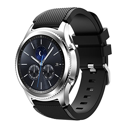 iFeeker Samsung Gear S3 Frontier / S3 Classic Ersatz Uhrenarmband, Zubehör Weich Silikonarmband Wrist Gurt Uhrenarmband für Samsung Gear S3 Frontier/Classic Smartwatch von iFeeker