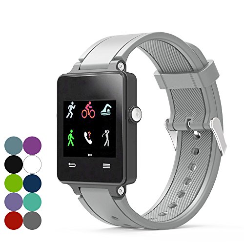 iFeeker Garmin Vivoactive/Vivoactive Acetate Smart Watch Ersatzband Zubehör einstellbar weichen Silikon Ersatz Armband Uhrenarmband für Garmin Vivoactive/Vivoactive Acetate Sport Smart Watch von iFeeker