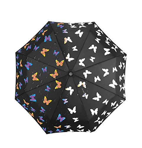 iMucci Regenschirm Taschenschirm-Ändern der Farbe UV 40+ Travel Umbrella Auto Open von iMucci