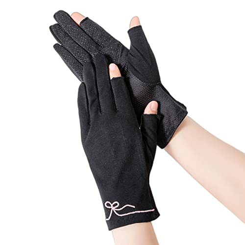 Damen UV Sonnenschutz Handschuhe Sommer Baumwolle Driving Touchscreen Handschuhe Anti-Rutsch Atmungsaktiv Fahrradhandschuhe Outdoorhandschuhe für Radfahren Angeln Sport Fitnes Laufen für Männer Frauen von iNszkoos
