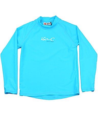 iQ-Company Kinder UV Kleidung 300 Langarm-Shirt, Turquoise(Ocean), Gr. 128/134 von iQ-Company
