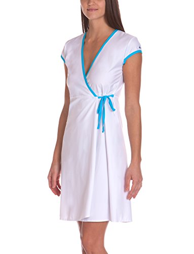 iQ-UV Damen 300 Beachdress, UV-Schutz Strandkleid Wickelkleid, White, S/M von iQ-UV