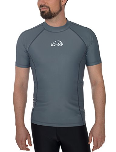 iQ-UV Herren UV 300 Slim Fit Kurzarm T-Shirt, grau (ash), M (50) von iQ-UV