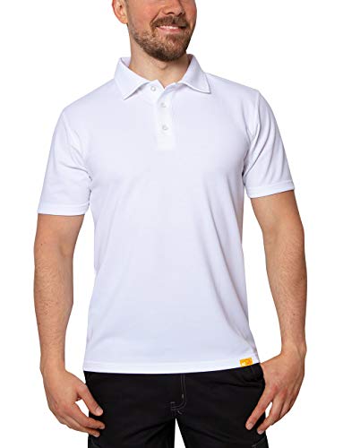 iQ-UV Herren 50+ Sonnenschutz, Regular Geschnitten Uv Polo Hemd, weiß(White), 4XL (60) von iQ-UV