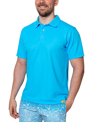 iQ-UV Herren 50+ Sonnenschutz, Regular Geschnitten Uv Polo Hemd, türkis(Hawaii), 5XL (62) von iQ-UV